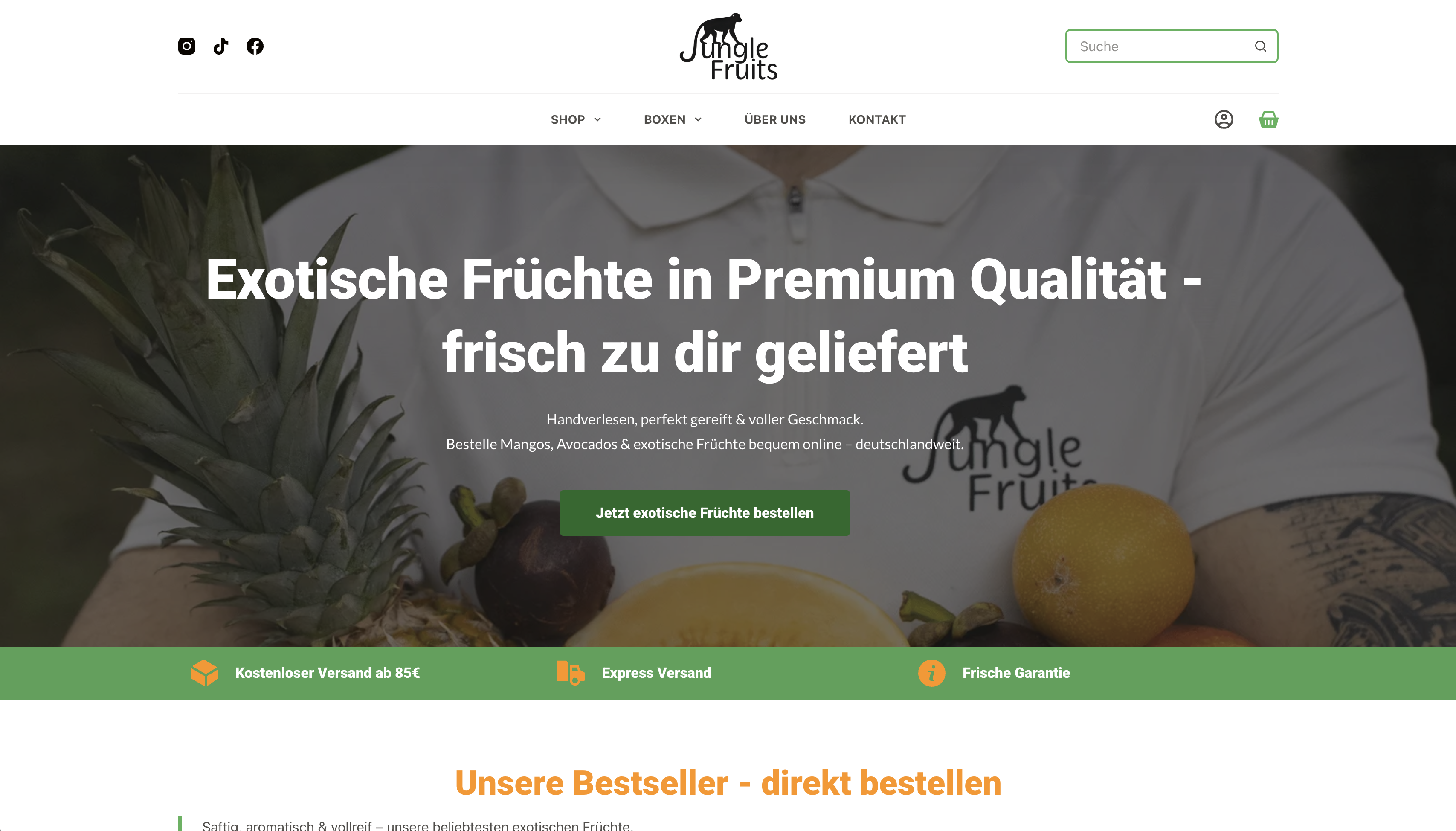 Jungle Fruits Webshop