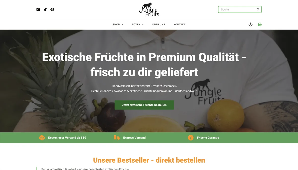 Jungle Fruits Webshop